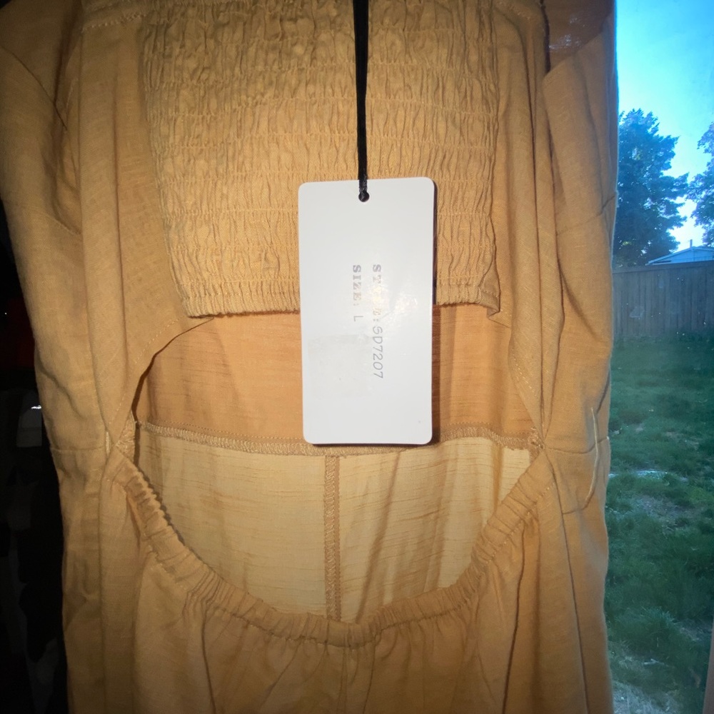 cute yellow jumpsuit